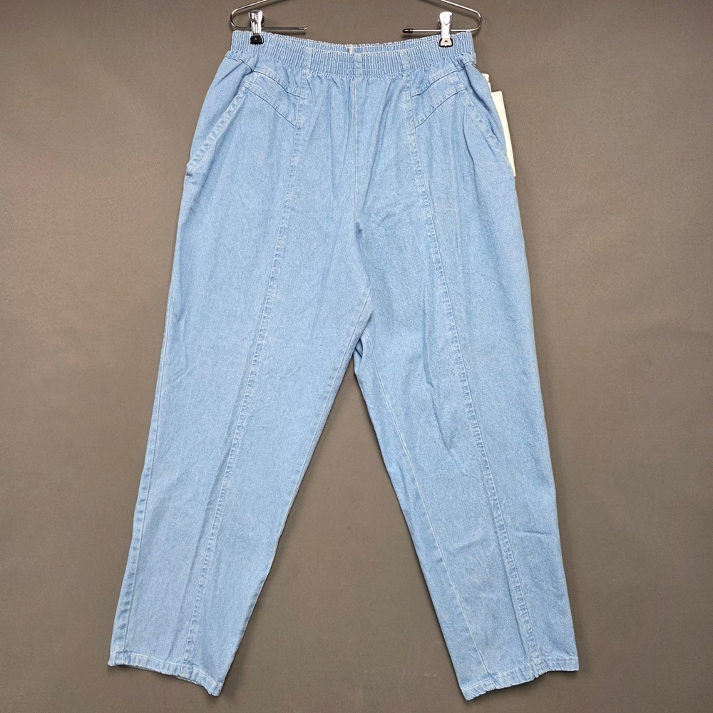 Vintage Chic Petite High Waist Elastic Denim Pants Light Wash Size 18P M58959Z